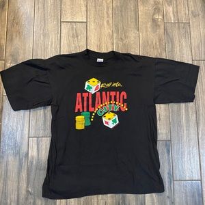 VTG Single Stitch Roll Into Atlantic City Shirt XL